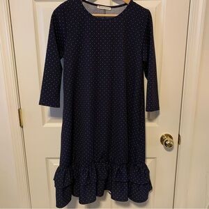 NWOT Riah Fashion Drop Waist Dress with Tiered Ruffle and Pockets